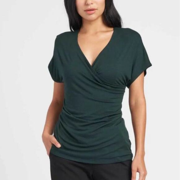 Universal Standard Tops - NWT Universal Standard Liquid Jersey Two-Way Cross Wrap Top Green XL 26 38
